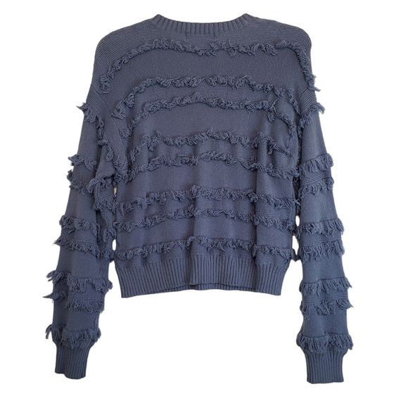 Women's MOD on Trend Crew Neck Sweater with Decoration Fringe, Size Large - Picture 2 of 10